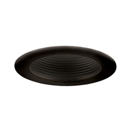 Gorgeousglow Step Baffle Trim- Black Reflector- Black Trim - 4in. GO3009496